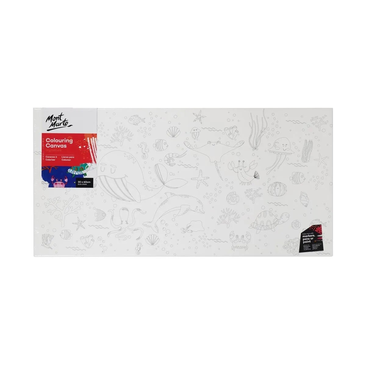 MONT MARTE Colouring Canvas Signature 30 x 30 cm. Assorted Pattern