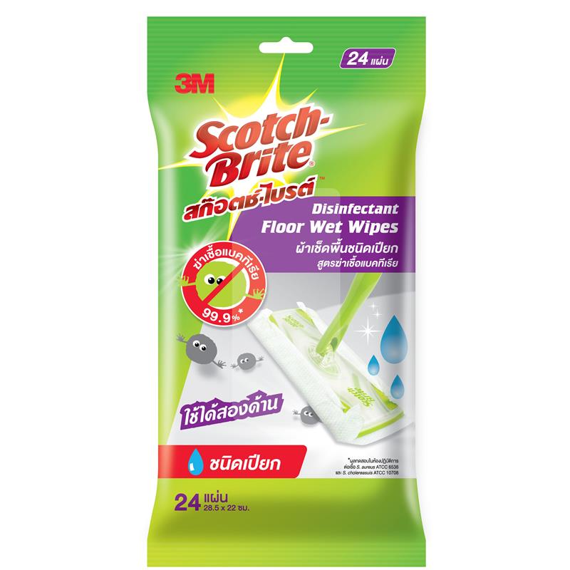 ผ้าถูพื้นชนิดเปียก ฆ่าเชื้อแบค สก๊อตช์-ไบรต์